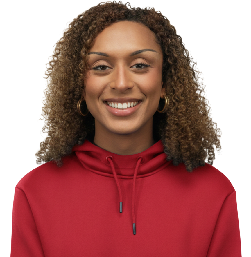 Person encouraging STI and HIV testing awareness and health confidence